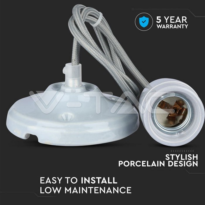 Stropna Svetilka Porcelan Siva