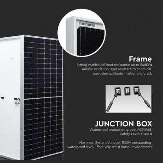 Komplet V-TAC 6 kW (6,15 kW) s 15 tankimi monokristalnimi solarnimi paneli 410 W 1722*1134*30 mm SKU11551