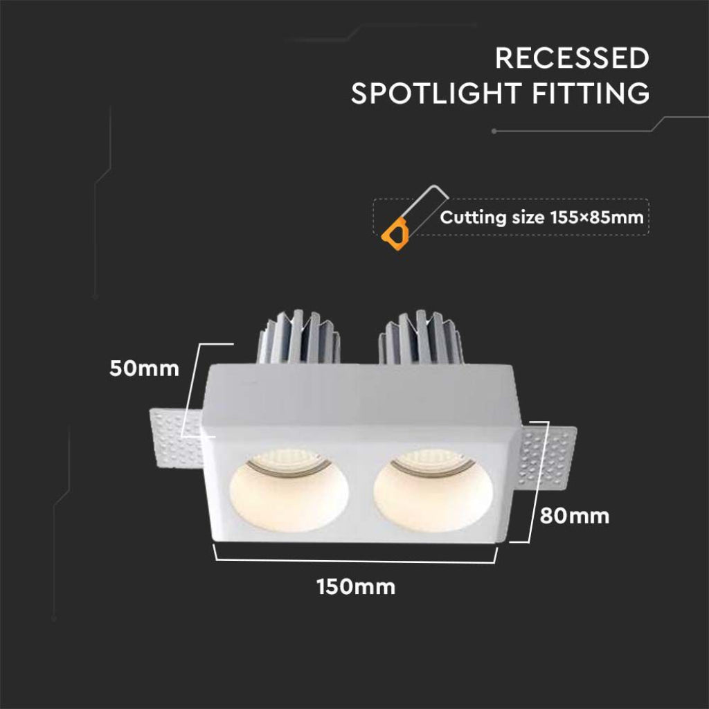 GU10 Housing Round White DC:24V