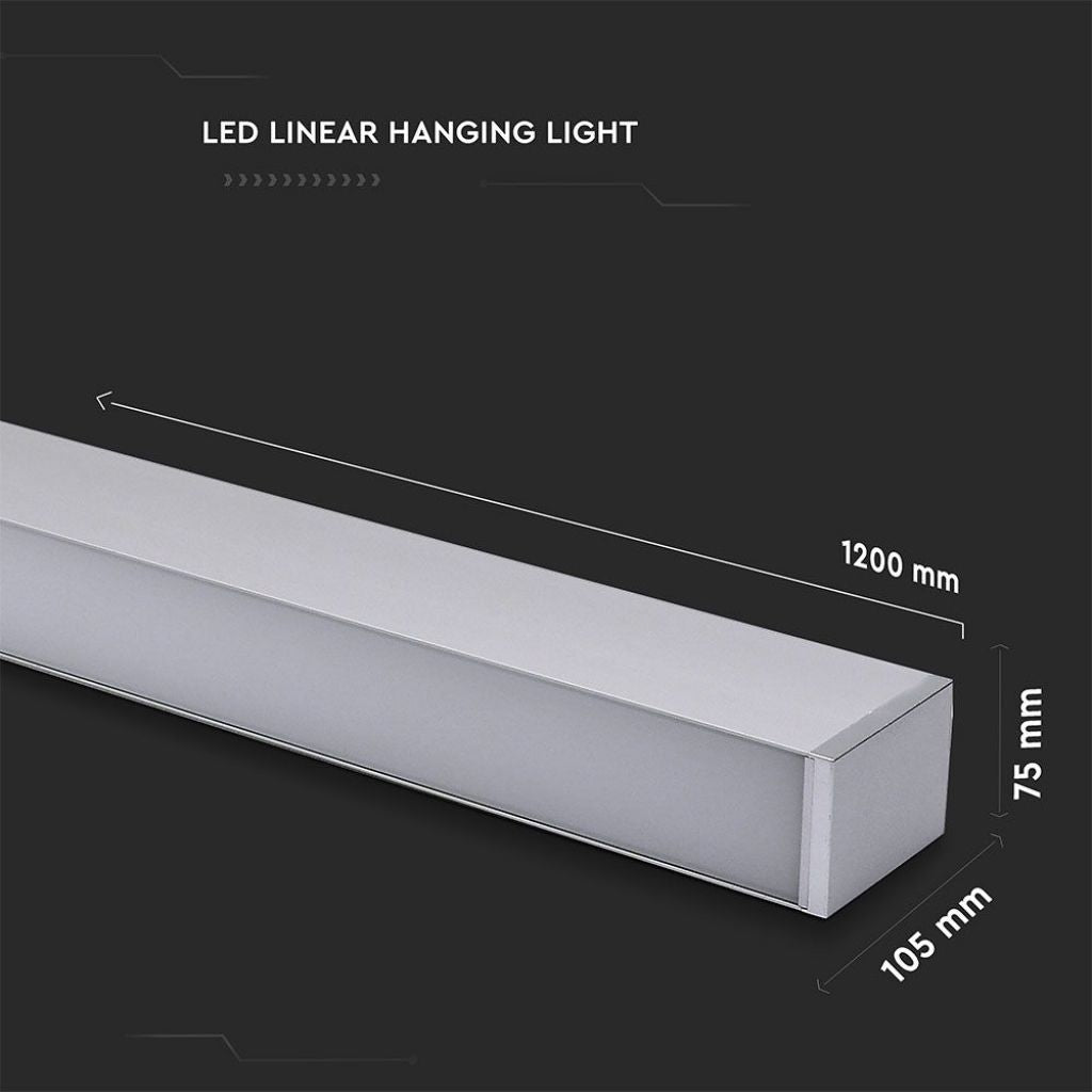 Linear LED Ceiling Lamp 40W 6500K Black