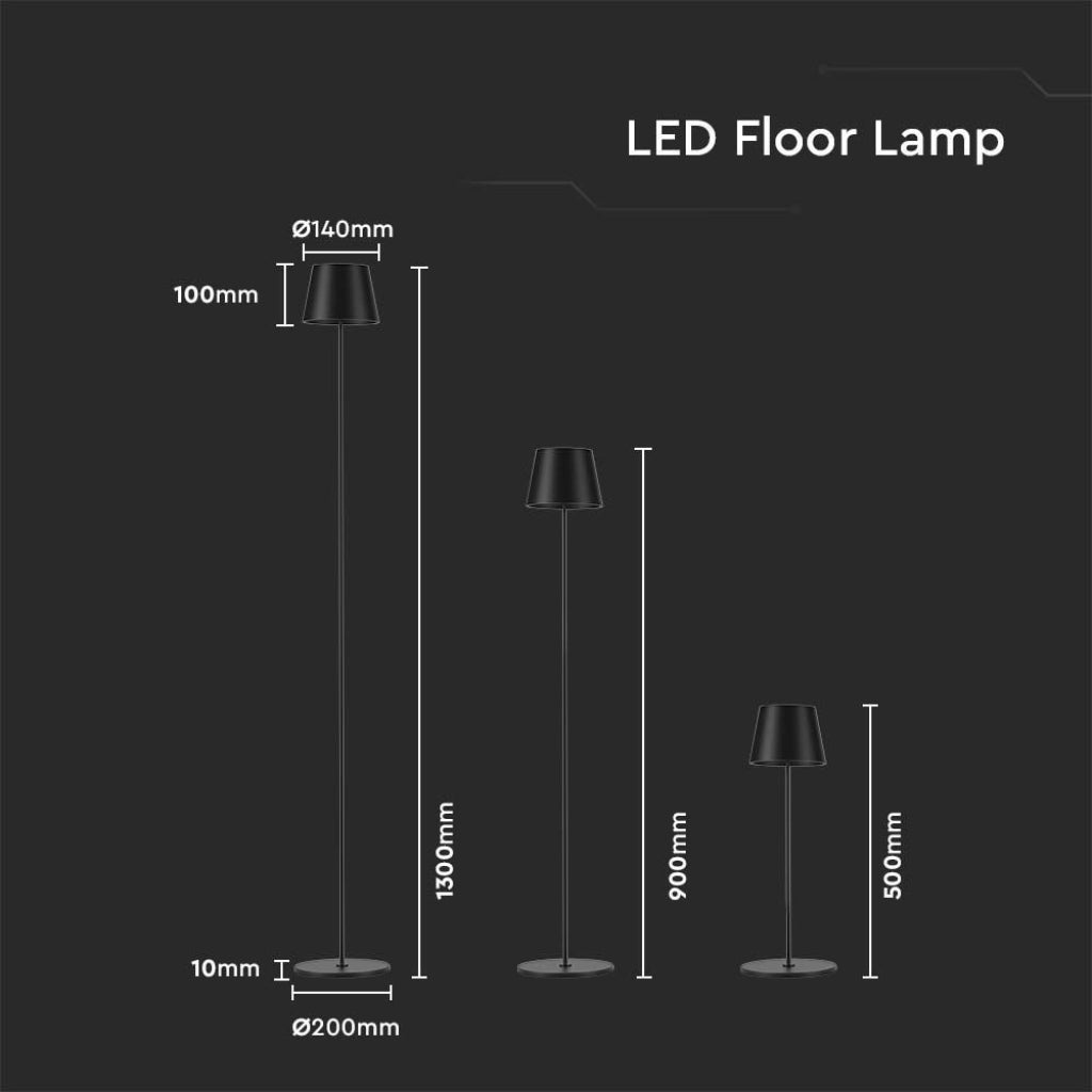 Floor Lamp E27 Black Large
