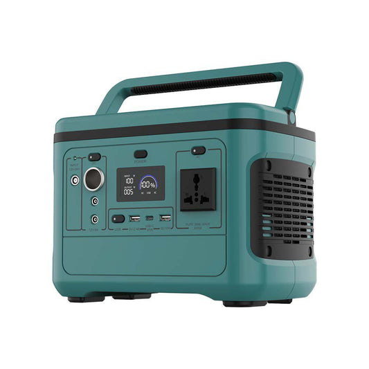 Portable power station with LiFePO4 568 Wh lithium storage battery
