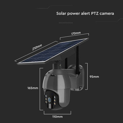HD 4G PTZ Video nadzorna kamera senzor gibanja s sončno ploščo črne barve