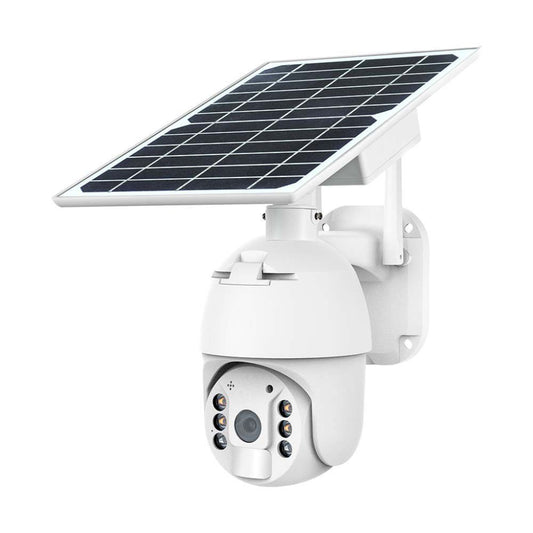 HD 4G PTZ Video Surveillance Camera Motion Sensor with White Solar Panel