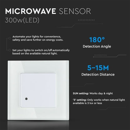 Motion Sensor Microwave Built-in /angle 180/5-15m/up to 1200w