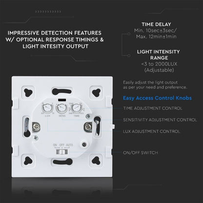 Motion Sensor Microwave Built-in /angle 180/5-15m/up to 1200w