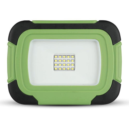 10W LED Polnilni Reflektor SAMSUNG Modul USB + SOS IP44 4000K Črn Zelen