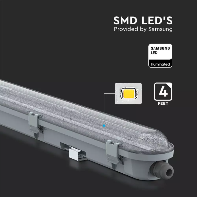 LED Light for Wet Rooms 1500mm 48W 6400K 120lm