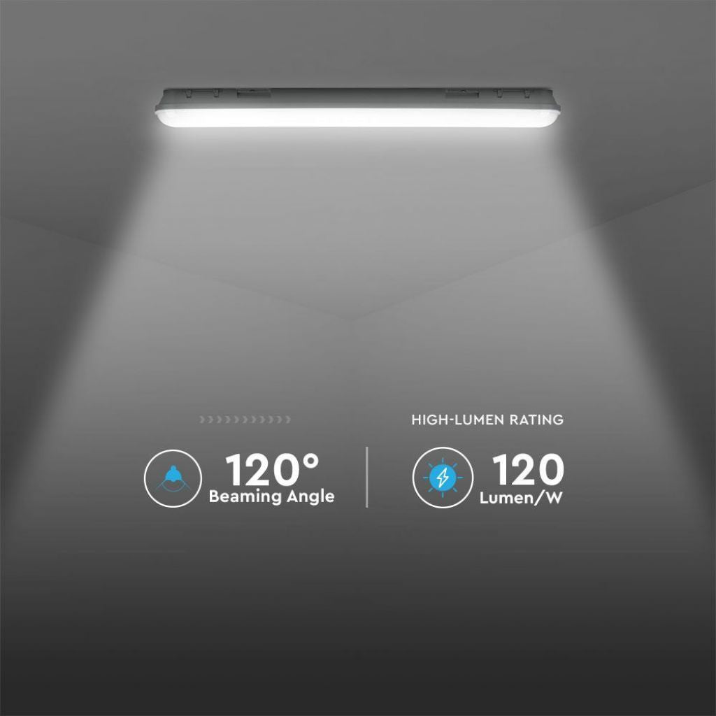 LED Svetilo za Vlažne Prostore 1200mm 36W 6400K Mlečna
