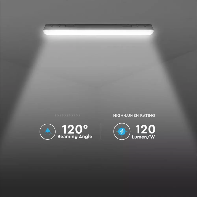 LED Light for Wet Rooms 1200mm 36W 4000K 120lm