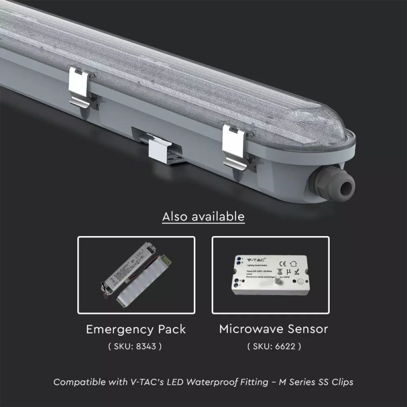 LED Light for Wet Rooms 1200mm 36W 4000K 120lm