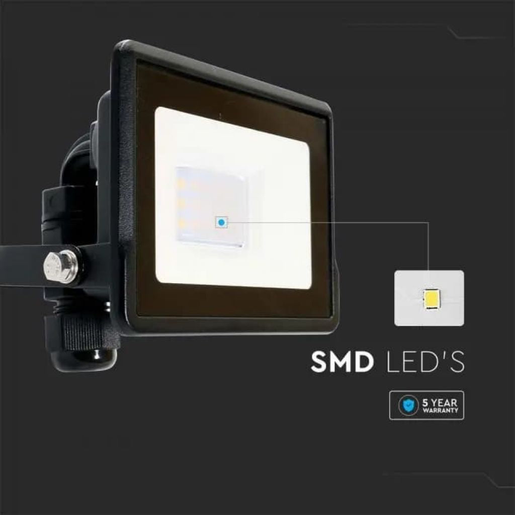 LED Reflektor 10W Črn 6500K IP65