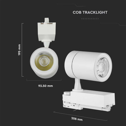 LED Reflektor za Tračnico 35W Bel 6400K - za navadno tirnico