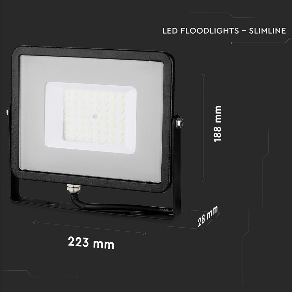 LED Reflektor 50W Črn 3000K IP65