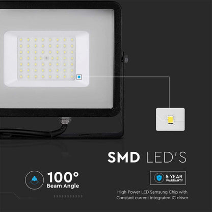 LED Reflektor 50W Črn 4000K IP65