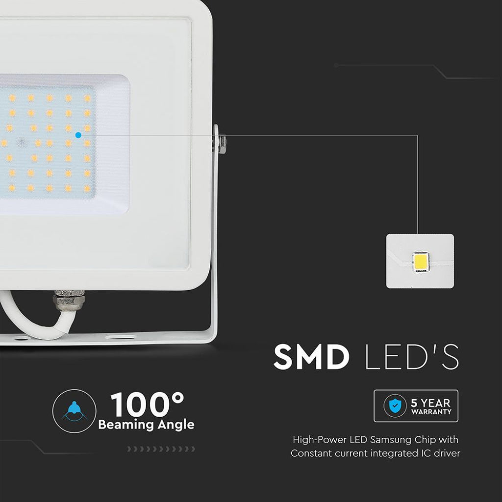 LED Reflektor 50W Bel 6500K IP65
