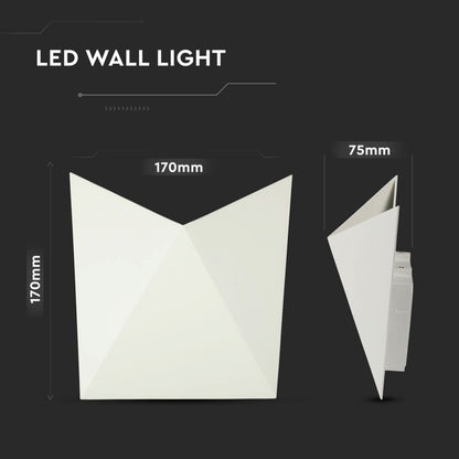 5W LED Wall Lamp White IP65 3000K