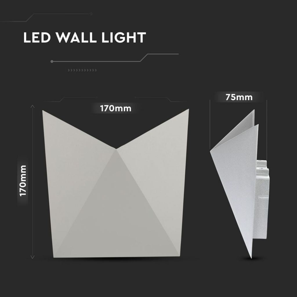 5W LED Stenska Svetilka Siva IP65 4000K