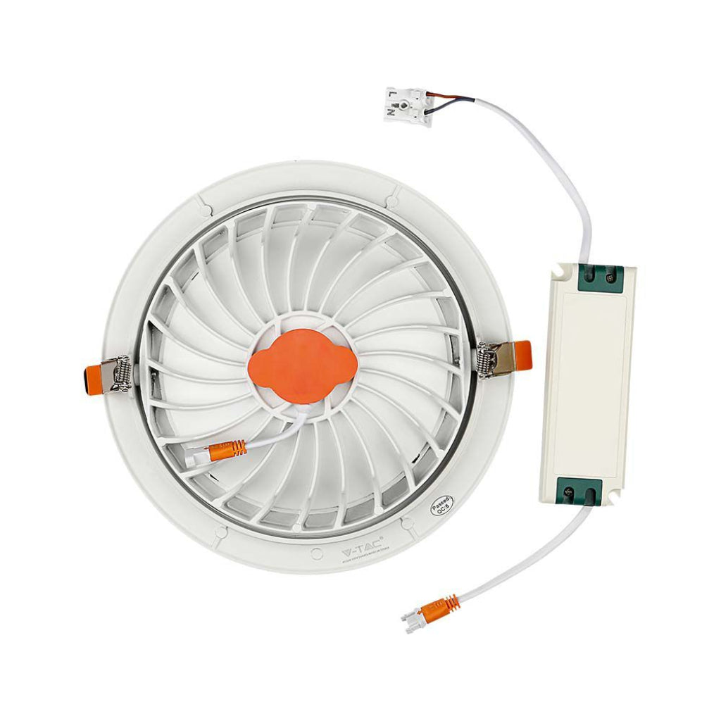 Vgradni nagibni LED reflektor 30W 6400K bel