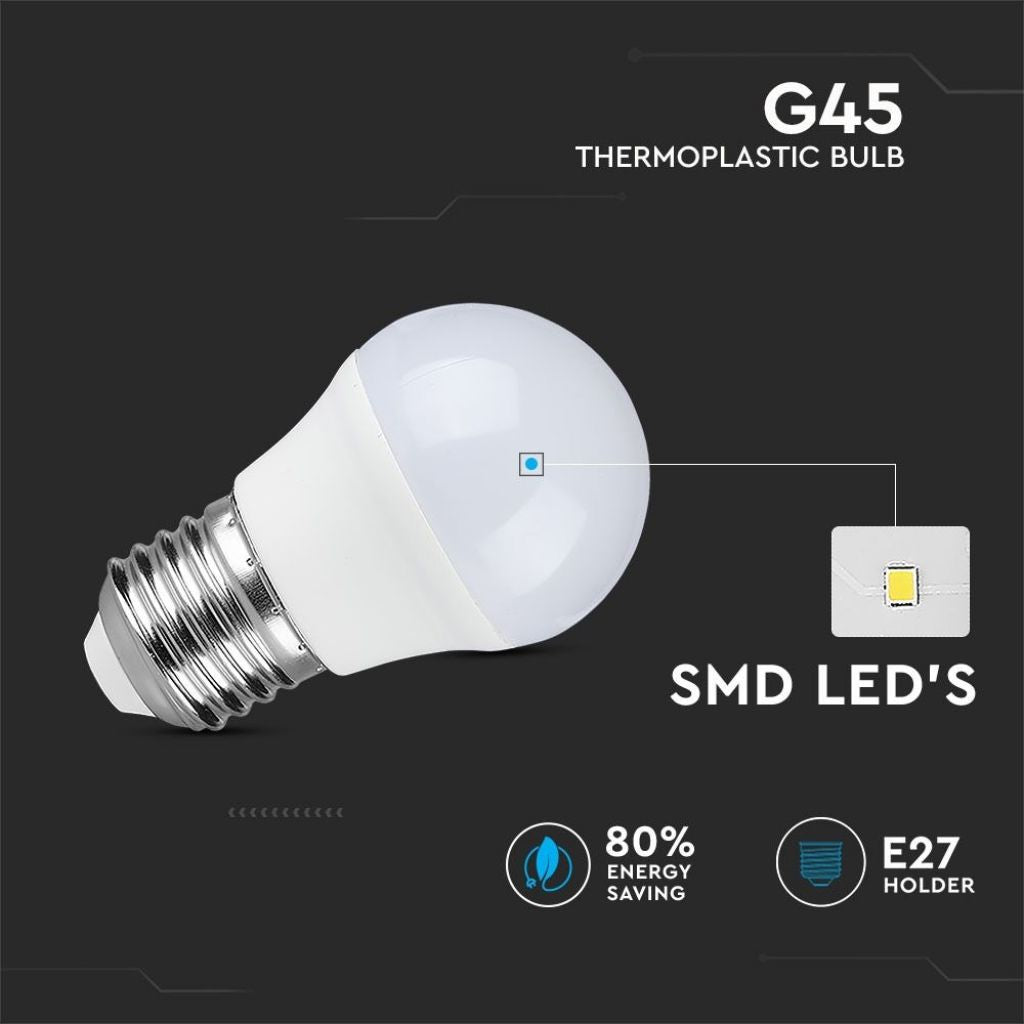 LED Bulb 5.5W E27 G45 4000K 6 pcs