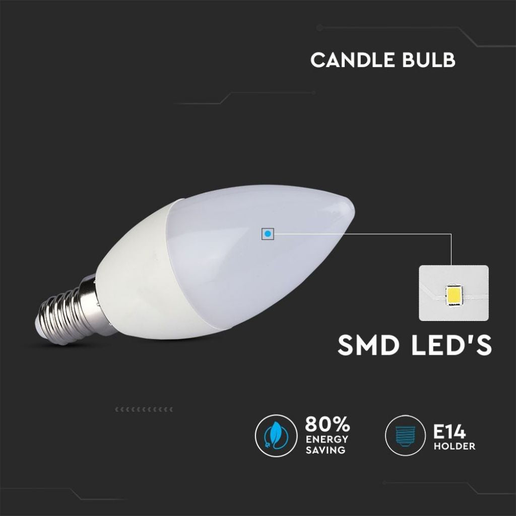 LED Bulb 5.5W E14 Candle 2700K 6 pcs