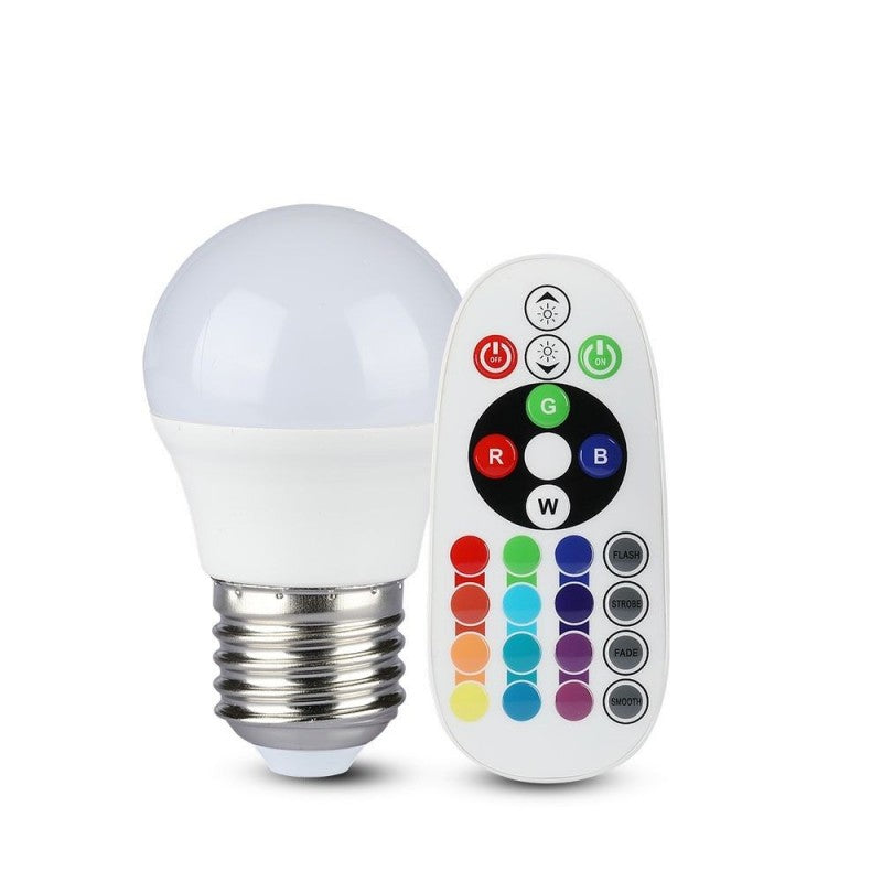 LED Bulb 3.5W E27 G45 RF RGB 6400K
