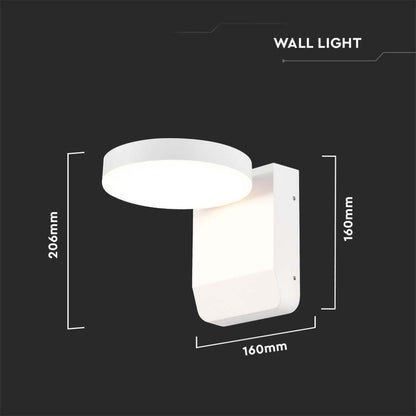 6W LED Wall Lamp Black IP65 3000K