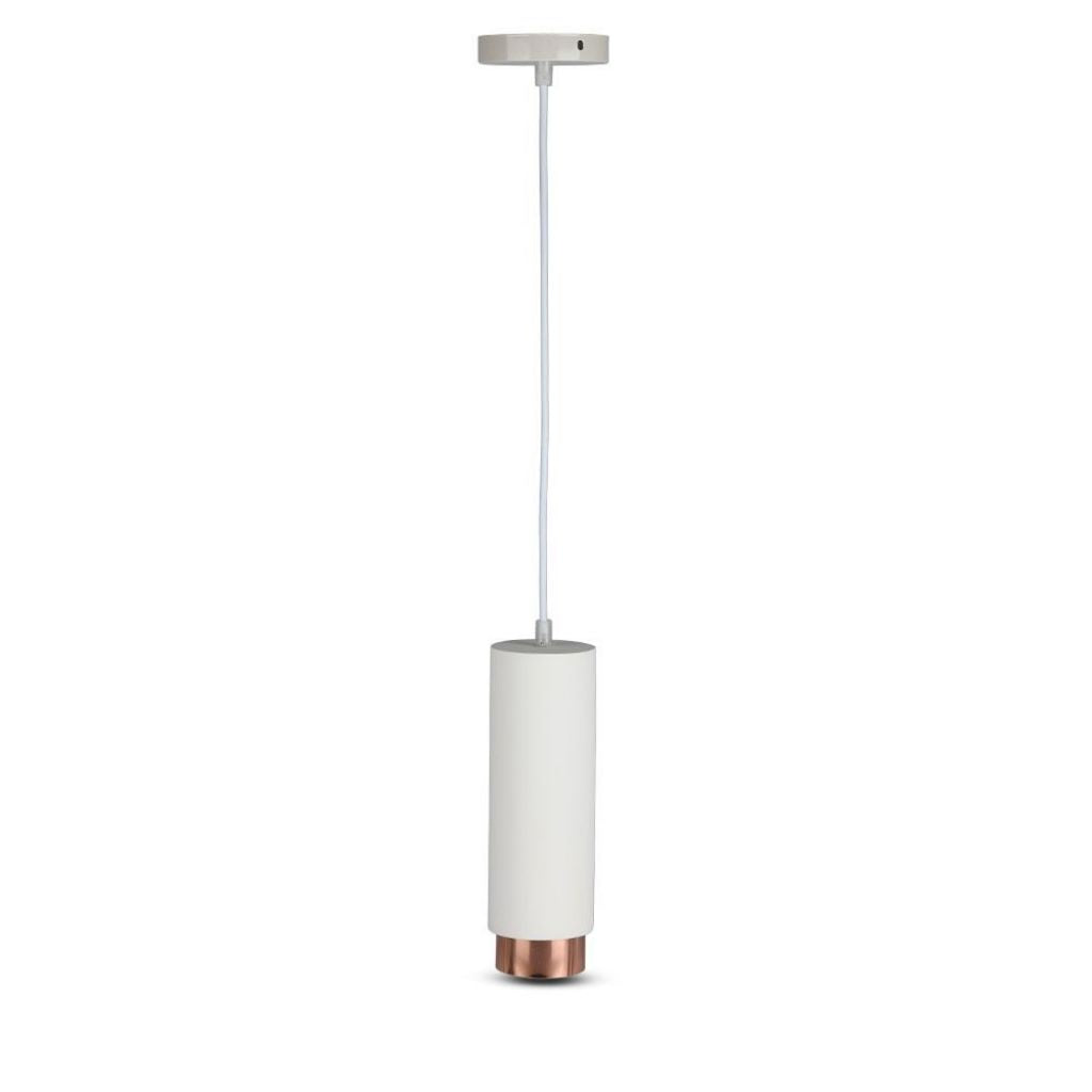 GU10 Ceiling Lamp Hanging Plaster White - Rose Gold