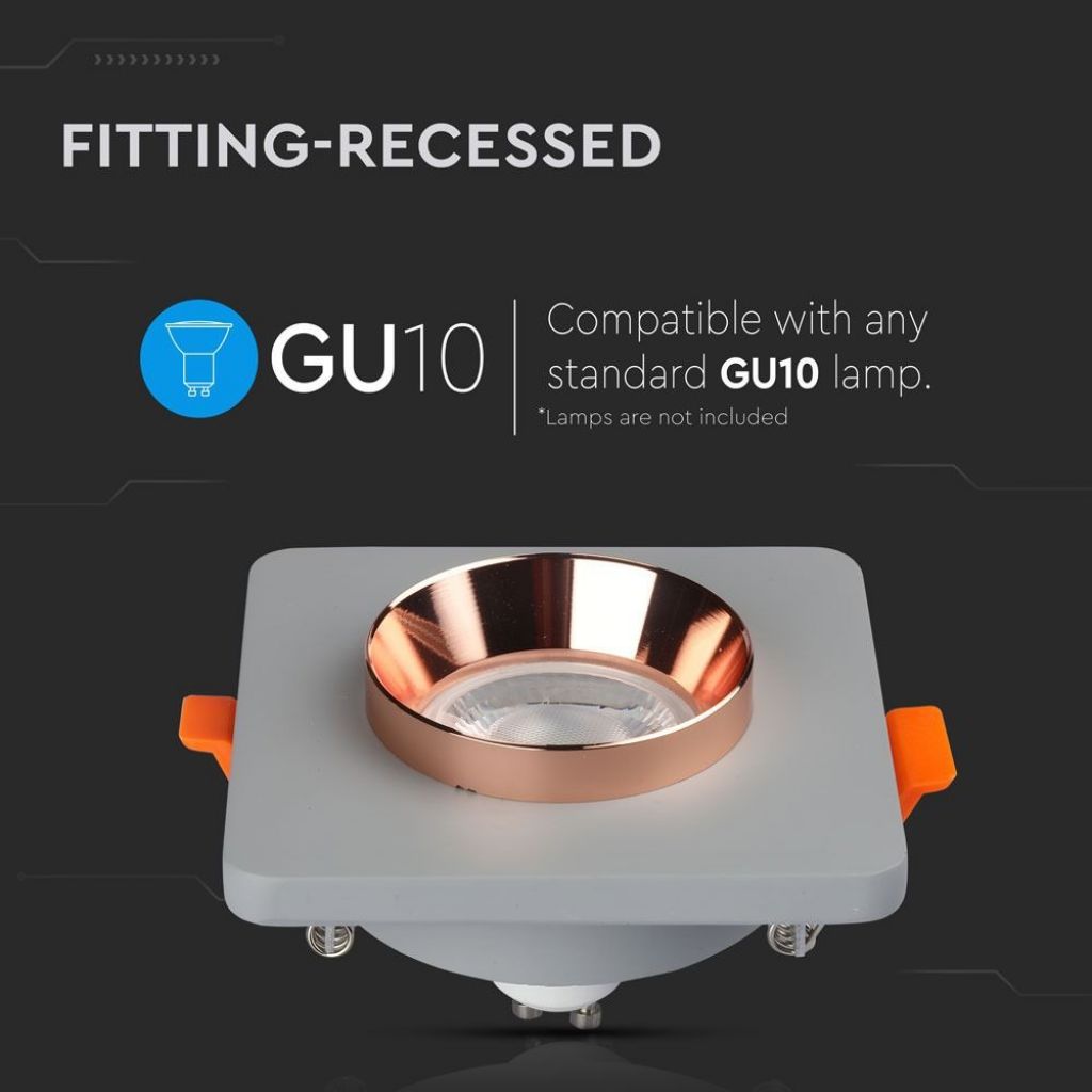 GU10 Recessed Lamp Plaster Gray