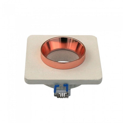 GU10 Recessed Lamp Concrete Metal White Copper