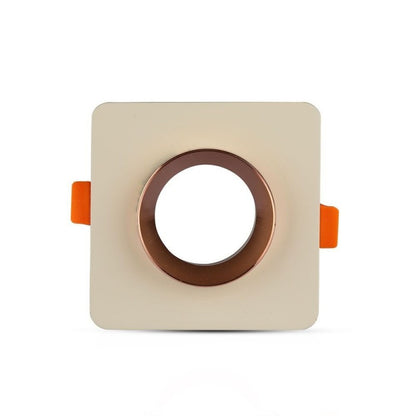 GU10 Recessed Lamp Concrete Metal White Copper