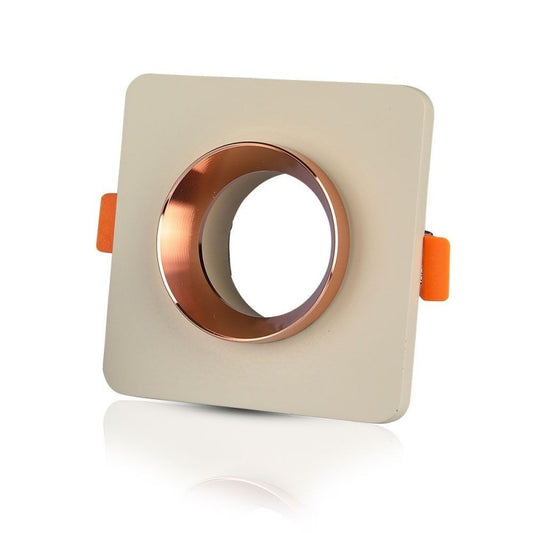 GU10 Recessed Lamp Concrete Metal White Copper