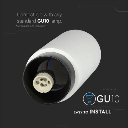 GU10 Ceiling Lamp Plaster White - Black