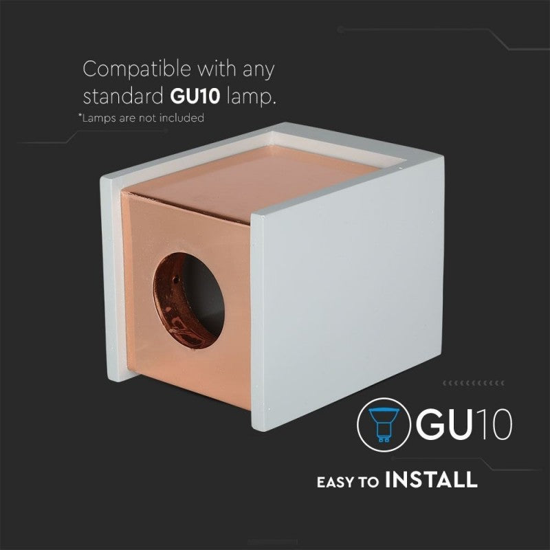GU10 Ceiling Lamp Concrete Gray Copper