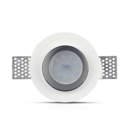 GU10 Recessed Lamp White-Chrome Round Bottom