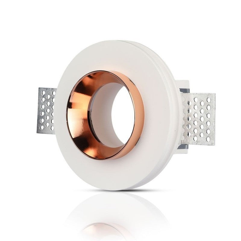 GU10 Recessed Lamp White Round Copper