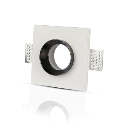 GU10 Recessed Lamp White-Black Bottom Square