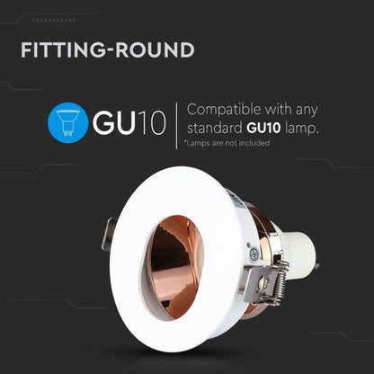 GU10 Recessed Lamp White Round