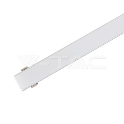 Profile for LED Strip - Surface mounted 2000x23.5x10mm Milky - Set