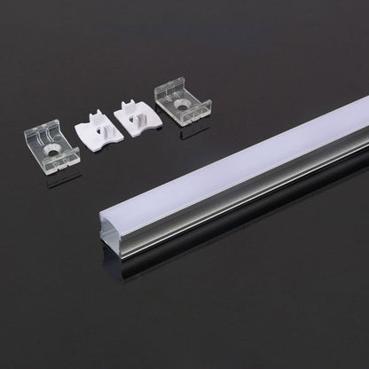 Profile for LED Strip - Surface mounted 2000x17.2x14.4mm Milky - Set White housing