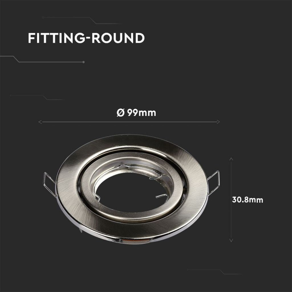 GU10 Housing Round Changing Angle Nickel