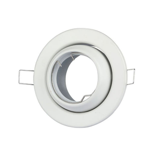 GU10 Housing Adjustable Angle Round White