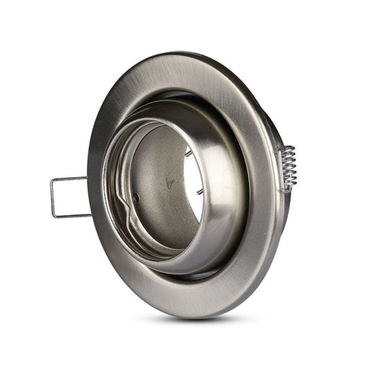 GU10 Housing Adjustable Angle Round Nickel