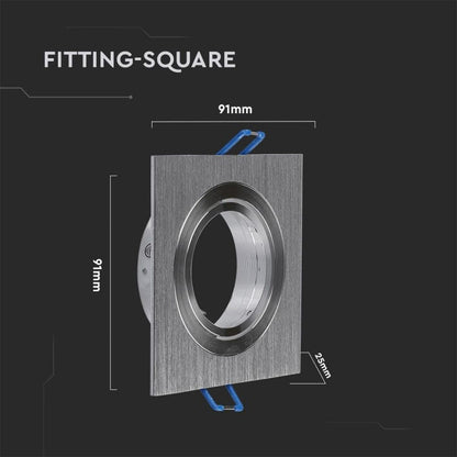 1 x GU10 Housing Square Aluminum