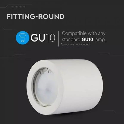 GU10 Ceiling Lamp Round White