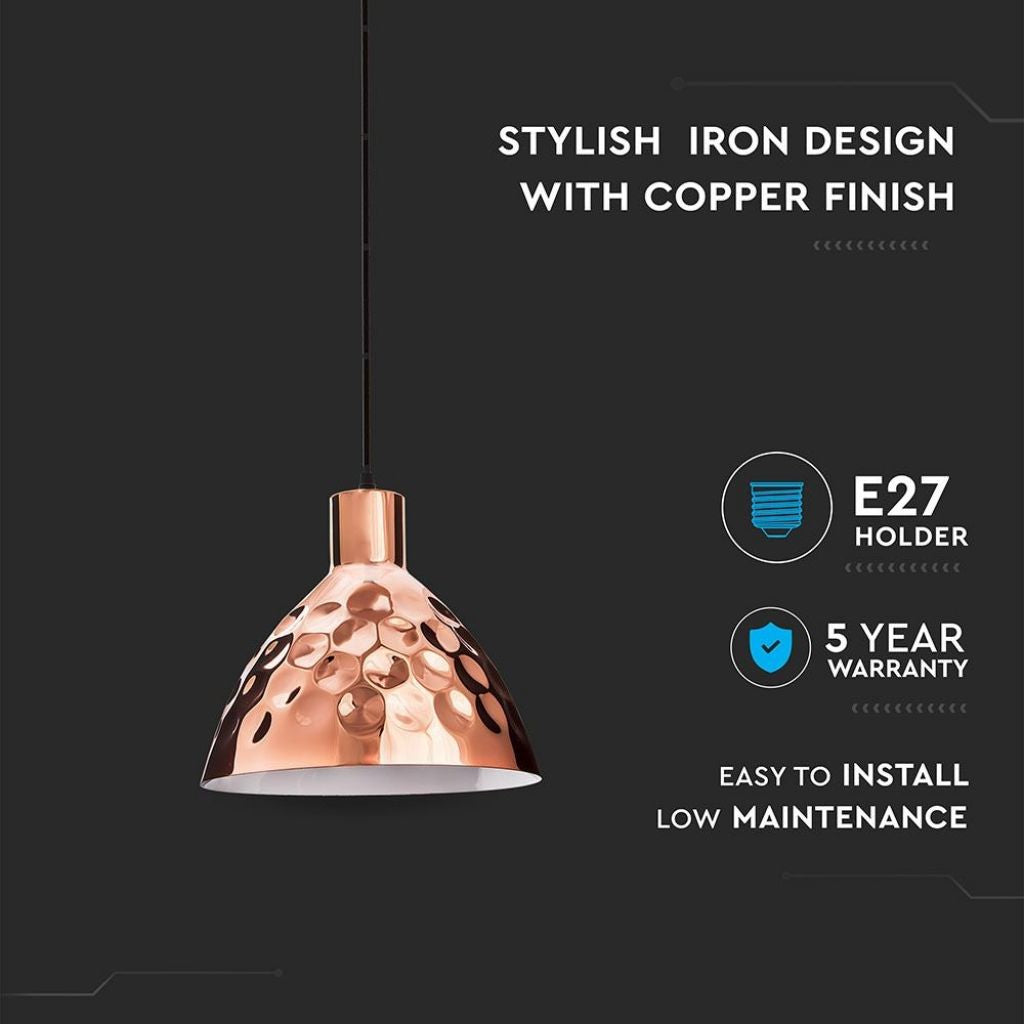 Ceiling Lamp Copper Rose Gold 220mm