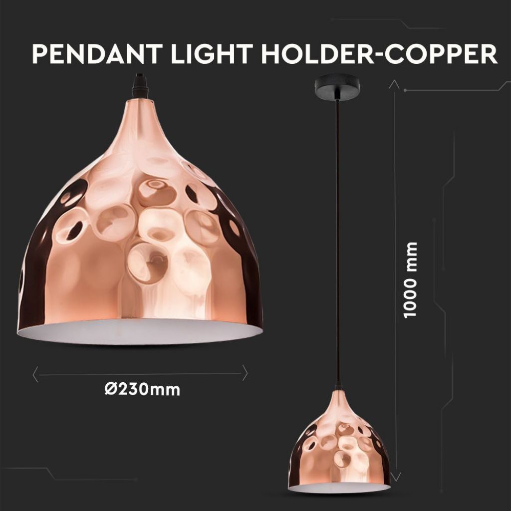 Ceiling Lamp Copper Rose Gold 230mm