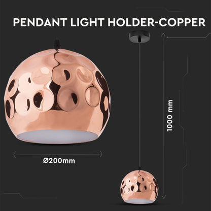 Ceiling Lamp Copper Rose Gold 200mm