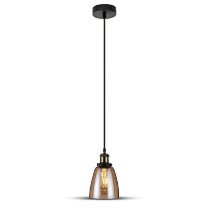 Ceiling Lamp Brown Glass