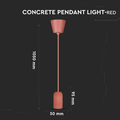 Ceiling Lamp Red Concrete
